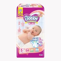 Tã dán Bobby size S 56 miếng chính hãng cho bé sơ sinh, Bỉm dán Bobby cho bé 4-8kg Thị Nắng store