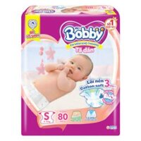 Tã dán BOBBY size S 80 miếng,  S 54 miếng, tã dán dành cho trẻ sơ sinh từ 4 - 8kg