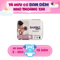 Tã dán cao cấp cho em bé mới sinh Bambo Nature Dream New Born (1) (2-5kg ) gói 28 miếng [bonus]