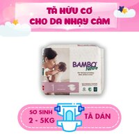 Tã dán cao cấp cho em bé mới sinh Bambo Nature Dream New Born (2-5kg ) gói 28 miếng nhập khẩu từ Đan Mạch [bonus]