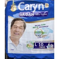 Tã dán Caryn L10 (Caryn ML10) Siêu thấm Đệm thấm xanh bảo vệ vùng xương cụt - Date luôn mới