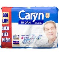 Tã Dán Caryn Siêu Thấm M40 GÓI SIÊU TIẾT KIỆM TẶNG 4 MIẾNG +KHĂN ƯỚT CARYN 70M