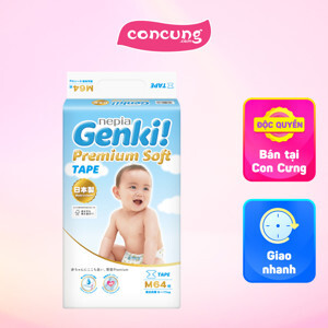 Tã dán Genki M64 - 64 miếng (dành cho trẻ từ 6-10kg)