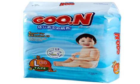 Tã dán Goo.n size L64 miếng (trẻ từ 9 - 14kg)