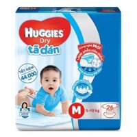 Tã dán Huggies cỡ M 26 miếng (Cho trẻ 6 - 11kg)