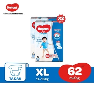 Tã dán Huggies size XL 62 miếng (trẻ từ 11 - 16kg)