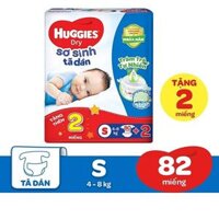 Tã dán Huggies Dry S (80M + 2M dán S)
