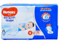 Tã dán Huggies Dry size S 56 miếng (cho bé 4 – 8kg)