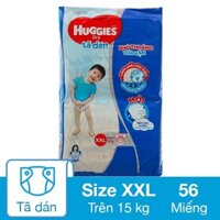 Tã dán Huggies Dry size XXL 56 miếng (Trên 15 kg)