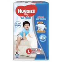 TÃ DÁN HUGGIES L68/XL62 (mẫu mới có đệm mây)