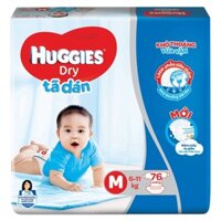 Tã dán Huggies M76 ( đệm mây co giãn)