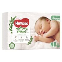 Tã dán Huggies Nature Made size Newborn 60 miếng (dưới 5kg)- tích lũy 11 gói tặng 1 gói