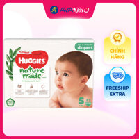 Tã dán Huggies Platinum nature made siêu cao cấp size S 82 miếng (4 - 8 kg)