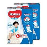 Tả dán Huggies size L 68+6 miếng