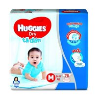 TÃ DÁN HUGGIES SIZE M 76 MIẾNG - DÀNH CHO BÉ TỪ 6 - 11KG