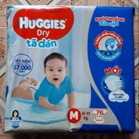 Tã dán huggies size M76 L68 Xl62 Xxl56 mẫu mới