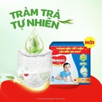 Tã dán Huggies tràm trà tự nhiên M76/L68 (Cộng miếng)