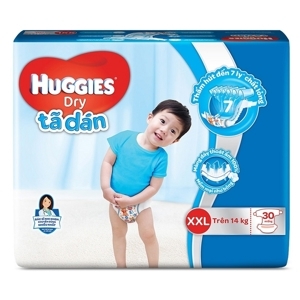Tã dán Huggies size XXL 30 miếng (trẻ trên 14 kg)