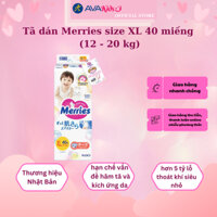 Tã dán Merries size XL 40 miếng (12 - 20 kg)