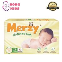 Tã Dán Merzy Newborn XS42 Cho Trẻ Sơ Sinh Dưới 5kg Khô Thoáng, Mềm Mại giúp Bé Ngon Giấc