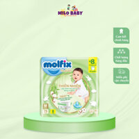 Tã dán Molfix gói trung S56+8/M48+6/L42+6XL38+6 TẶNG KÈM KHĂN ƯỚT