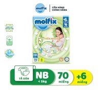 Tã dán Molfix NB70 Miếng cho bé dưới 5kg