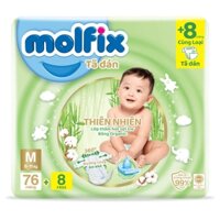 Tã dán Molfix Size M 76 miếng + 8 miếng ( 6kg - 11kg)