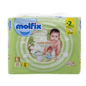 Tã dán Molfix thiên nhiên size L 25 miếng (cho bé 9 - 13kg)