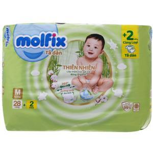 Tã dán Molfix thiên nhiên size M 28 miếng (cho bé 6 - 11kg)