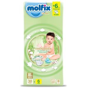 Tã dán Molfix thiên nhiên size XL 38 miếng (cho bé 12 - 17kg)