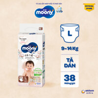 Tã Dán Moony Natural Bông Organic L38 38 Miếng