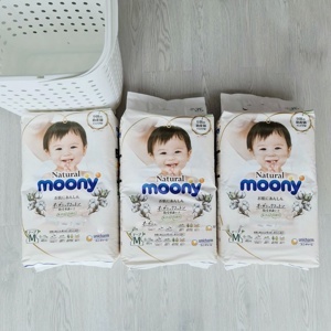 Tã dán Moony Natural S58 - 58 miếng (cho bé từ 4-8kg)