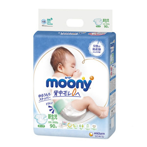 Tã dán Moony Newborn 90 miếng (trẻ từ 0 - 5kg)