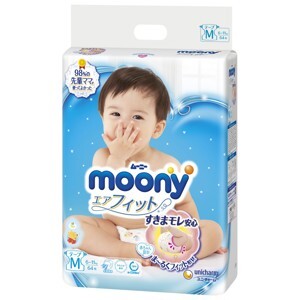 Tã dán Moony size L 54 miếng (trẻ từ  9 - 14kg)