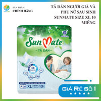 Tã dán người già và phụ nữ sau sinh SunMate size XL 10 miếng