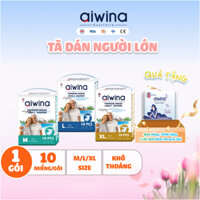 Tã Dán Người Lớn Aiwina Siêu Mỏng Và Siêu Mềm Size M/L/XL (1 Túi x 10 Miếng)