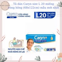 Tã dán Người lớn Caryn siêu thấm L 20 miếng vòng hông 68-122cm,tã người già  dành cho người hạn chế khả năng đi lại