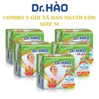 Tã Dán Người Lớn enterone DR.HÀO Size M gói 10 Miếng (combo5goi) bỉm dán cho người già