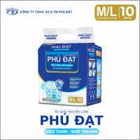 Tã dán người lớn Phú Đạt có vách chống tràn gói 10 miếng