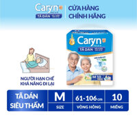 Tã dán người lớn siêu thấm Caryn dành cho người hạn chế đi lại Size M10