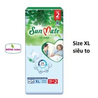 Tã Dán Người Lớn Size XL Sunmate Siêu Mỏng, Thấm Hút, Cộng Miếng - Gói 18+2 miếng