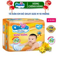 Tã dán OKUN size M 10 miếng (6kg-10kg)