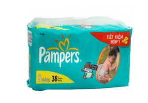 Tã dán Pampers size S 38 miếng (trẻ từ 3 - 8kg)