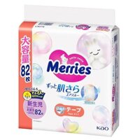 Tã dán - Quần Bỉm Merries size NB dưới 5kg (82 miếng)