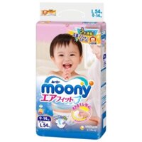 Tã Dán/ Quần Bỉm Moony Nhật Bản Size Newborn90/Dán S84/M64/L54 - Quần M58/L44/XL38