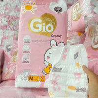 Tả dán sơ sinh BabyGio Organic đủ size S tới L, Bỉm cho bé 2-12kg