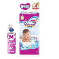 Tã dán sơ sinh Bobby M46 mới- Lõi nén cotton-soft 3mm