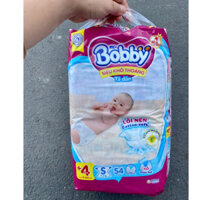 Tã dán sơ sinh Bobby S54 (4-8kg)  mới- Lõi nén cotton-soft 3mm
