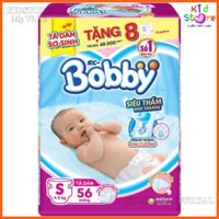 Tã Dán Sơ Sinh Bobby Size S 56 Miếng (S56) Siêu Thấm Không Hăm Mềm Mại Thoáng Mát