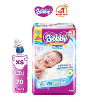 Tã dán sơ sinh Bobby XS70/S54/M46/L40/XL36/XXL34 mới